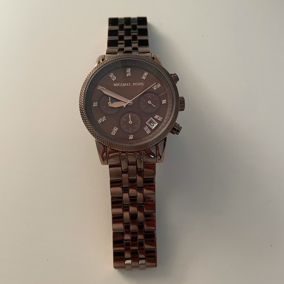 Michael Kors Ritz Chronograph Brown Watch MK5547 - Picture 2 of 7